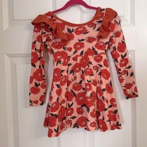 Rags ruffle shoulder dress